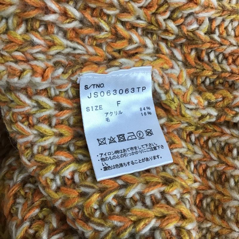 ジーナシス JEANASIS ニット、セーター 長袖 JS063063TP FREE 無地 橙 / オレンジ / レディース USED 古着 中古 10088450