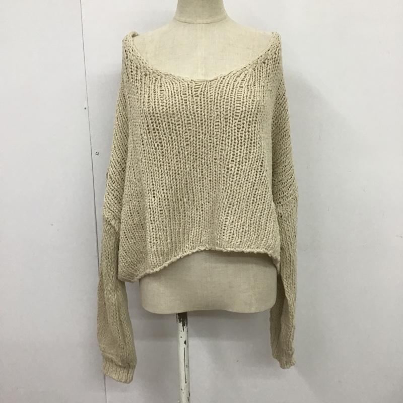 ジーナシス JEANASIS ニット、セーター 長袖 JS063290MC コットンニット FREE 無地 アイボリー / アイボリー / レディース USED 古着 中古 10088451