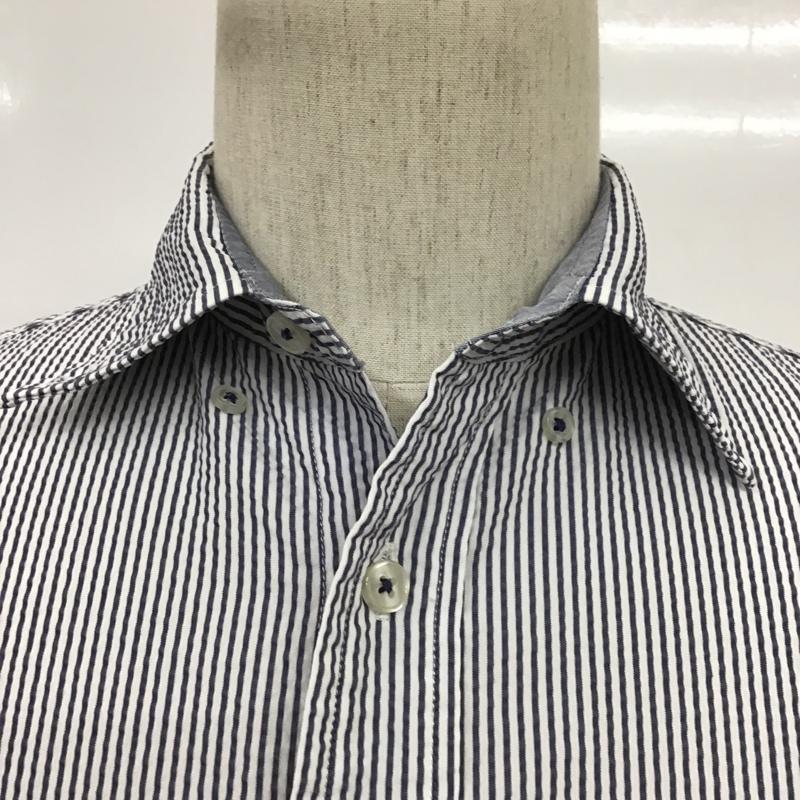 アデイインザライフ ユナイテッドアローズ A day in the life UNITED ARROWS シャツ、ブラウス 七分袖 ボタンダウンシャツ S ストライプ マルチカラー / マルチカラー / メンズ USED 古着 中古 10088455