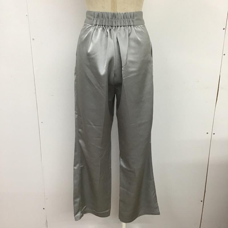 ナイスクラップ NICE CLAUP パンツ スラックス S 無地 銀 / シルバー / レディース USED 古着 中古 10088504