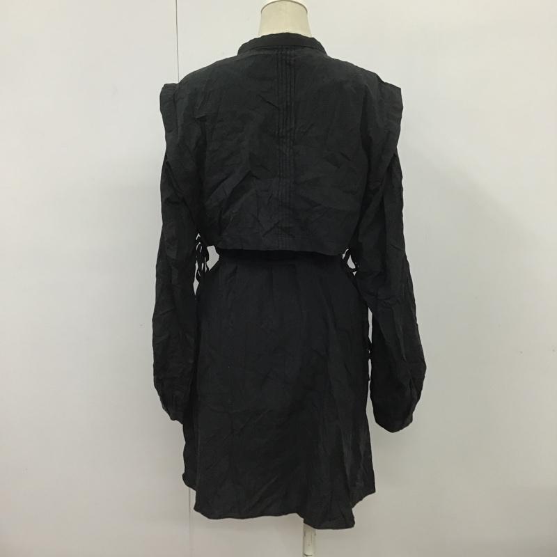ローリーズファーム LOWRYS FARM シャツ、ブラウス 長袖 FREE 無地 黒 / ブラック / レディース USED 古着 中古 10088507