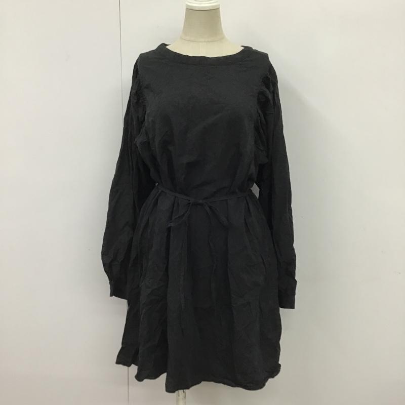 ローリーズファーム LOWRYS FARM シャツ、ブラウス 長袖 FREE 無地 黒 / ブラック / レディース USED 古着 中古 10088507
