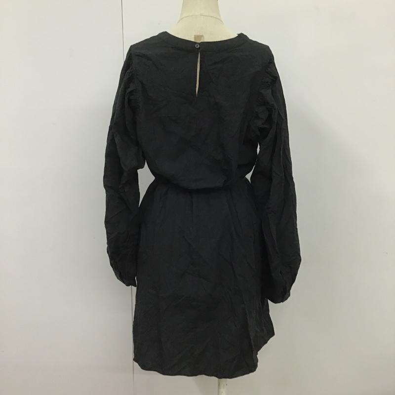 ローリーズファーム LOWRYS FARM シャツ、ブラウス 長袖 FREE 無地 黒 / ブラック / レディース USED 古着 中古 10088507