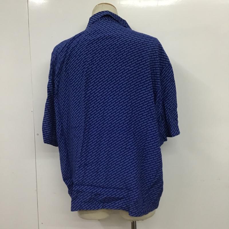 アダンス ADANS シャツ、ブラウス 半袖 オープンカラー 開襟 L 総柄 青 / ブルー / メンズ USED 古着 中古 10088543