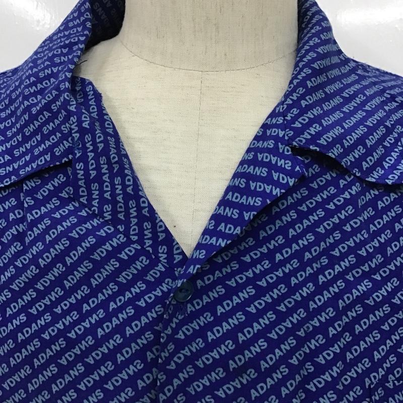 アダンス ADANS シャツ、ブラウス 半袖 オープンカラー 開襟 L 総柄 青 / ブルー / メンズ USED 古着 中古 10088543