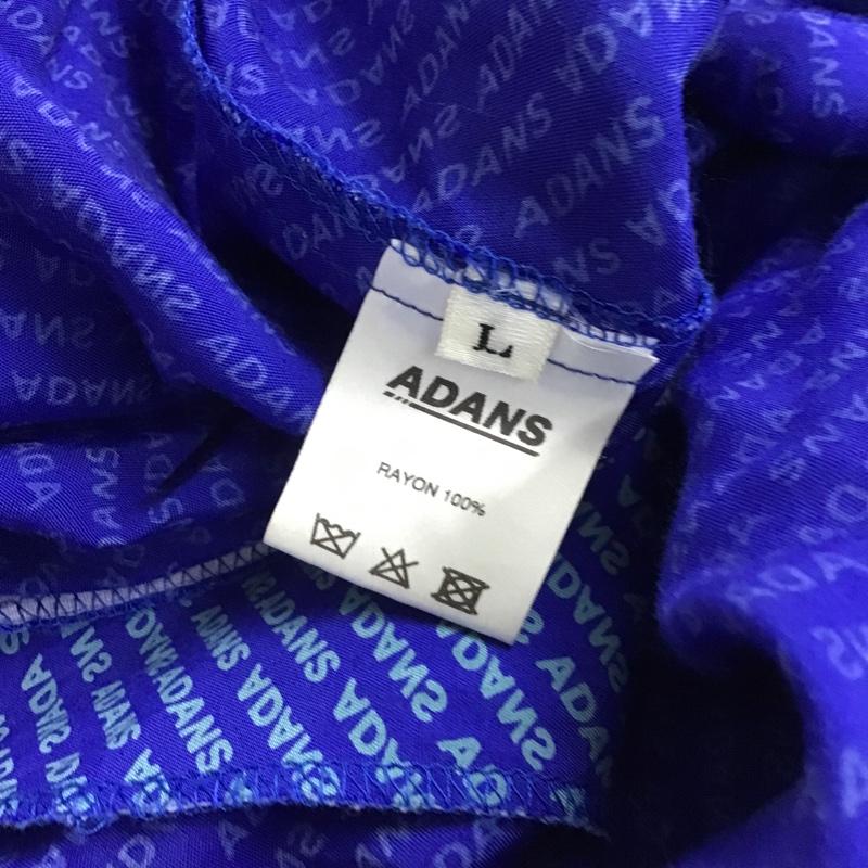 アダンス ADANS シャツ、ブラウス 半袖 オープンカラー 開襟 L 総柄 青 / ブルー / メンズ USED 古着 中古 10088543