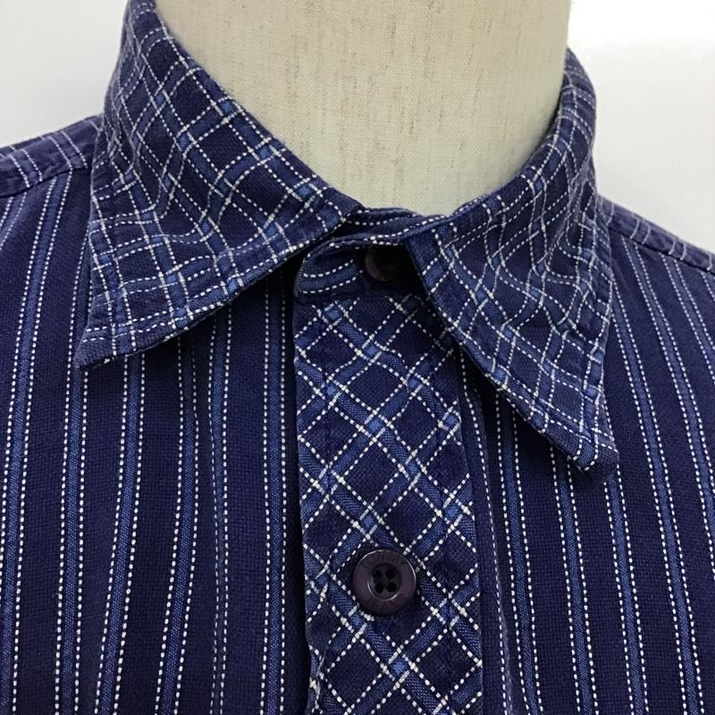トミー ジーンズ TOMMY JEANS シャツ、ブラウス 半袖 0255694 M ロゴ、文字 紺 / ネイビー / メンズ USED 古着 中古 10088562