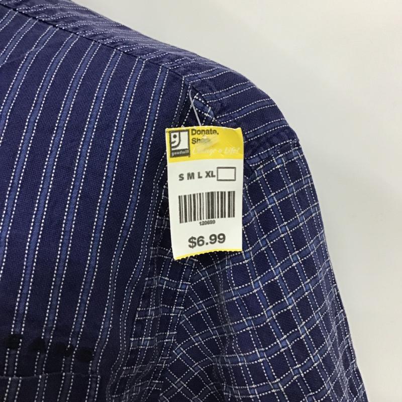 トミー ジーンズ TOMMY JEANS シャツ、ブラウス 半袖 0255694 M ロゴ、文字 紺 / ネイビー / メンズ USED 古着 中古 10088562