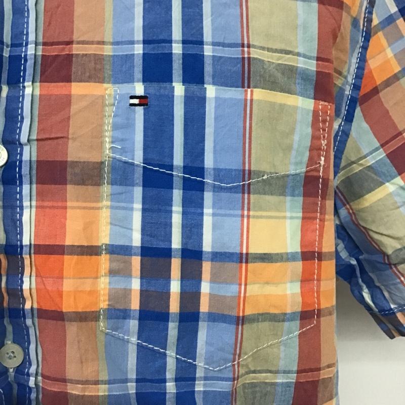 トミーヒルフィガー TOMMY HILFIGER シャツ、ブラウス 半袖 ボタンダウン チェック M ワンポイント マルチカラー / マルチカラー / メンズ USED 古着 中古 10088563