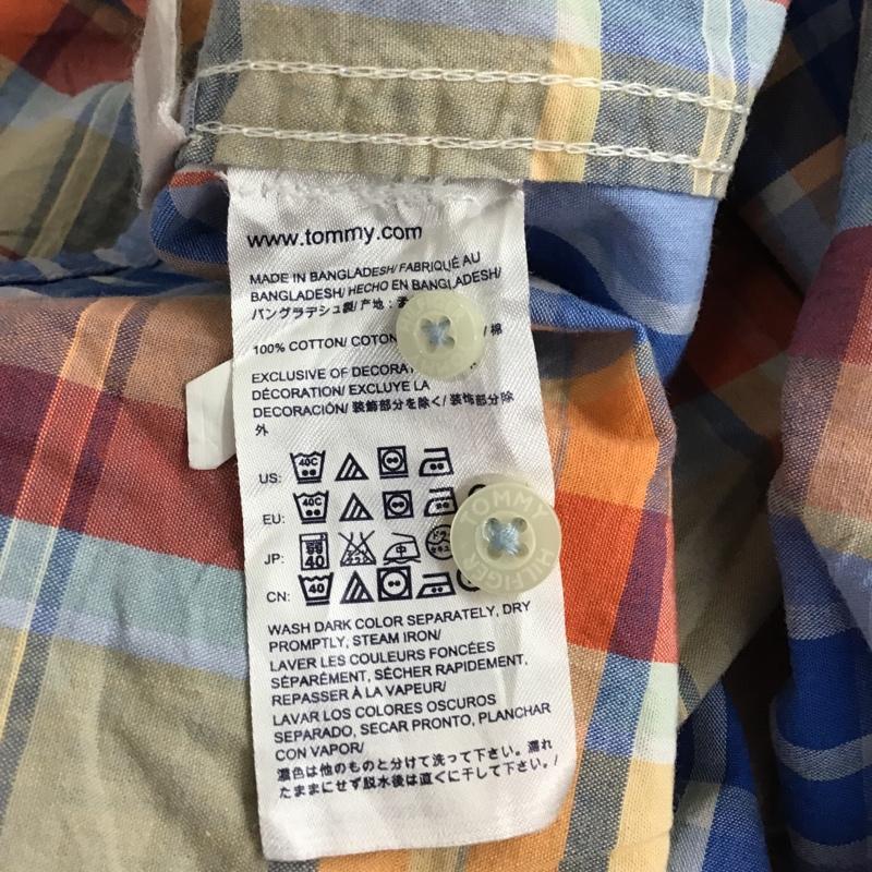トミーヒルフィガー TOMMY HILFIGER シャツ、ブラウス 半袖 ボタンダウン チェック M ワンポイント マルチカラー / マルチカラー / メンズ USED 古着 中古 10088563