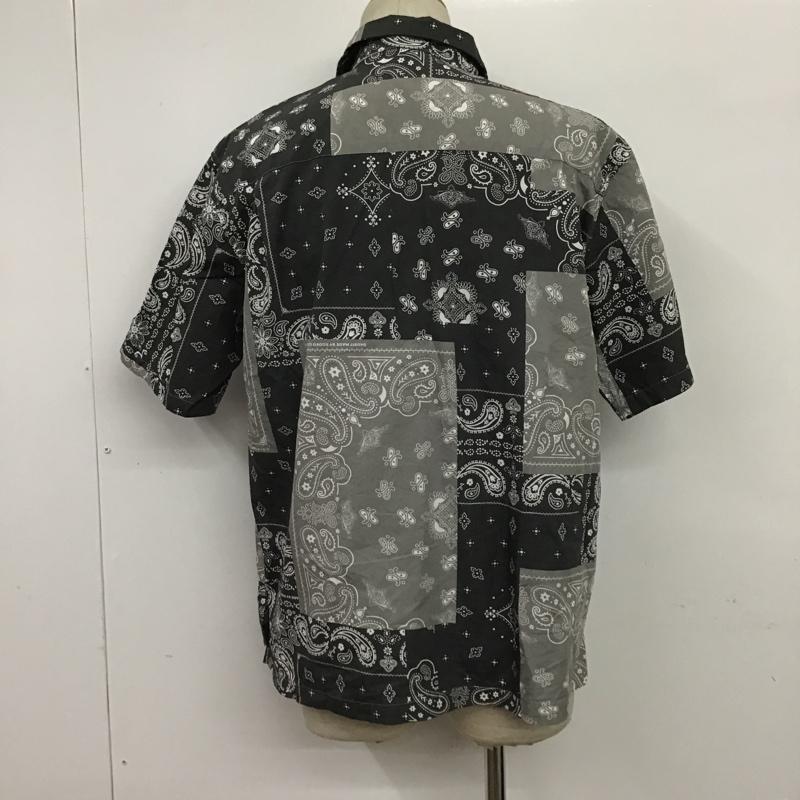 ロデオクラウンズ Rodeo Crowns シャツ、ブラウス 半袖 421FSW30-1300 タイプライター オープンカラーシャツ M バンダナ柄 灰 / グレー / X チャコールグレー / チャコールグレー / メンズ USED 古着 中古 10088577