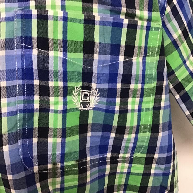 チャップス CHAPS シャツ、ブラウス 半袖 チェック ボタンダウン M ワンポイント マルチカラー / マルチカラー / メンズ USED 古着 中古 10088584
