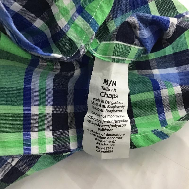 チャップス CHAPS シャツ、ブラウス 半袖 チェック ボタンダウン M ワンポイント マルチカラー / マルチカラー / メンズ USED 古着 中古 10088584