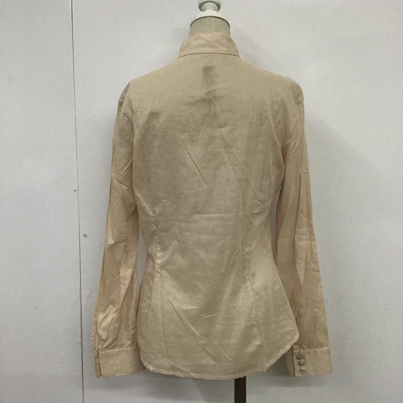 ナチュラルビューティーベーシック NATURAL BEAUTY BASIC シャツ、ブラウス 長袖 タグ付 M 無地 ベージュ / ベージュ / レディース USED 古着 中古 10088606