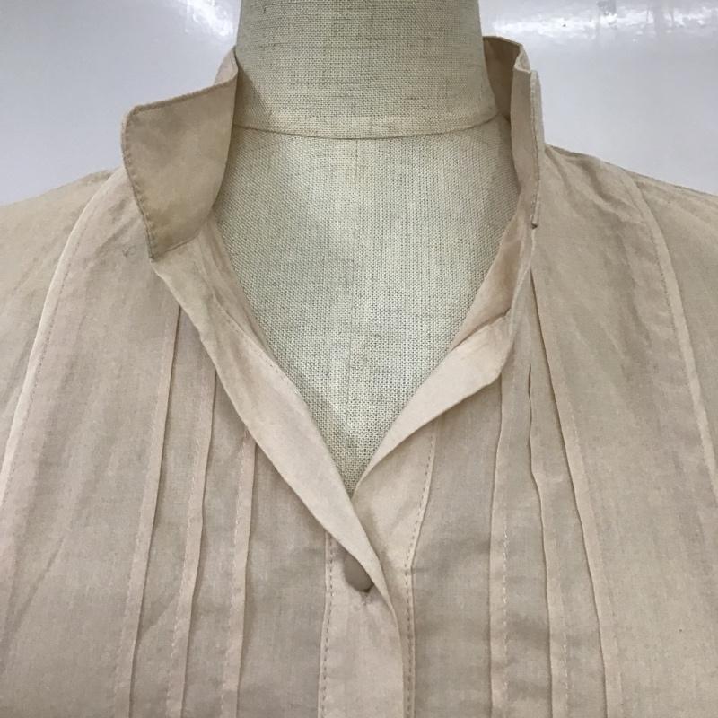 ナチュラルビューティーベーシック NATURAL BEAUTY BASIC シャツ、ブラウス 長袖 タグ付 M 無地 ベージュ / ベージュ / レディース USED 古着 中古 10088606