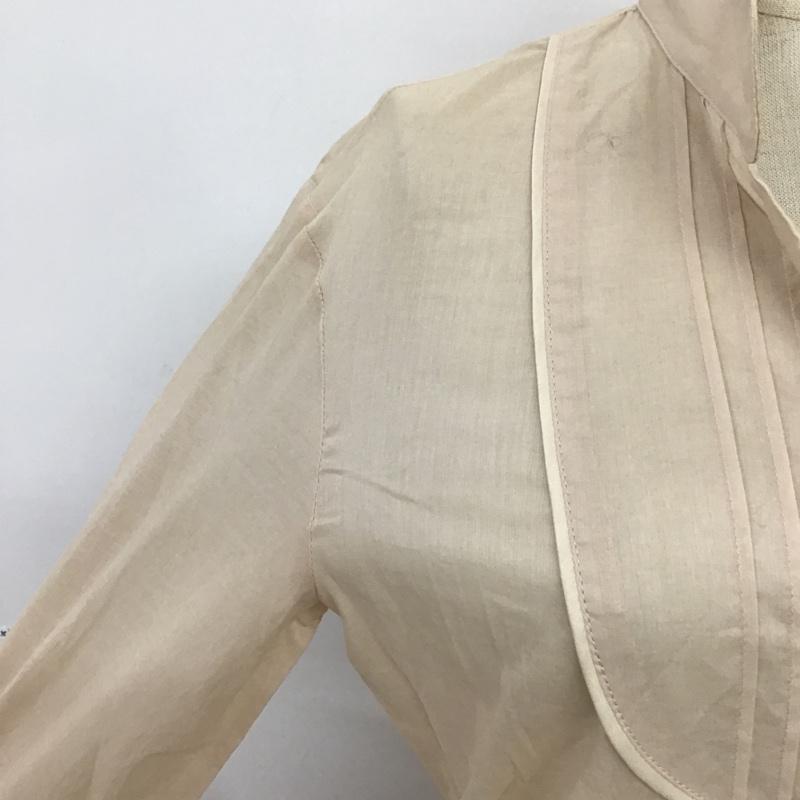 ナチュラルビューティーベーシック NATURAL BEAUTY BASIC シャツ、ブラウス 長袖 タグ付 M 無地 ベージュ / ベージュ / レディース USED 古着 中古 10088606