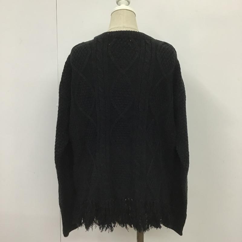 ローリーズファーム LOWRYS FARM ニット、セーター 長袖 L 無地 黒 / ブラック / レディース USED 古着 中古 10088608