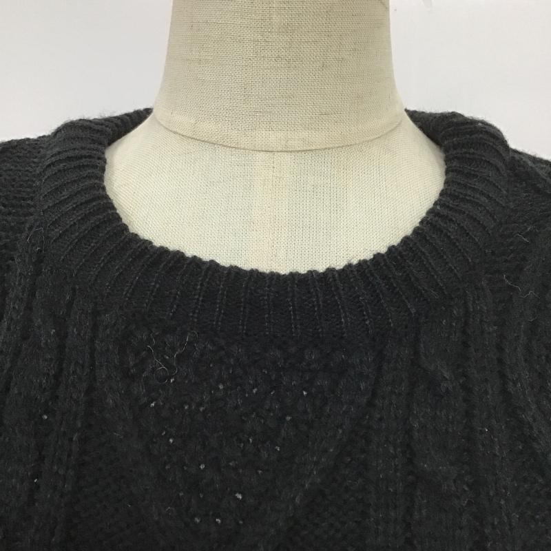 ローリーズファーム LOWRYS FARM ニット、セーター 長袖 L 無地 黒 / ブラック / レディース USED 古着 中古 10088608
