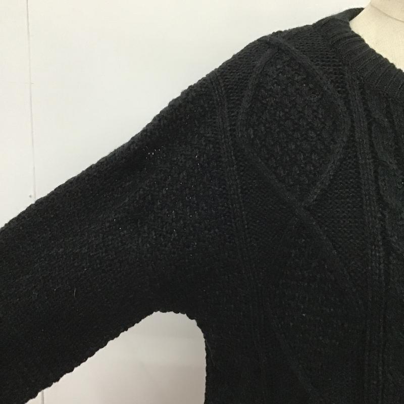 ローリーズファーム LOWRYS FARM ニット、セーター 長袖 L 無地 黒 / ブラック / レディース USED 古着 中古 10088608