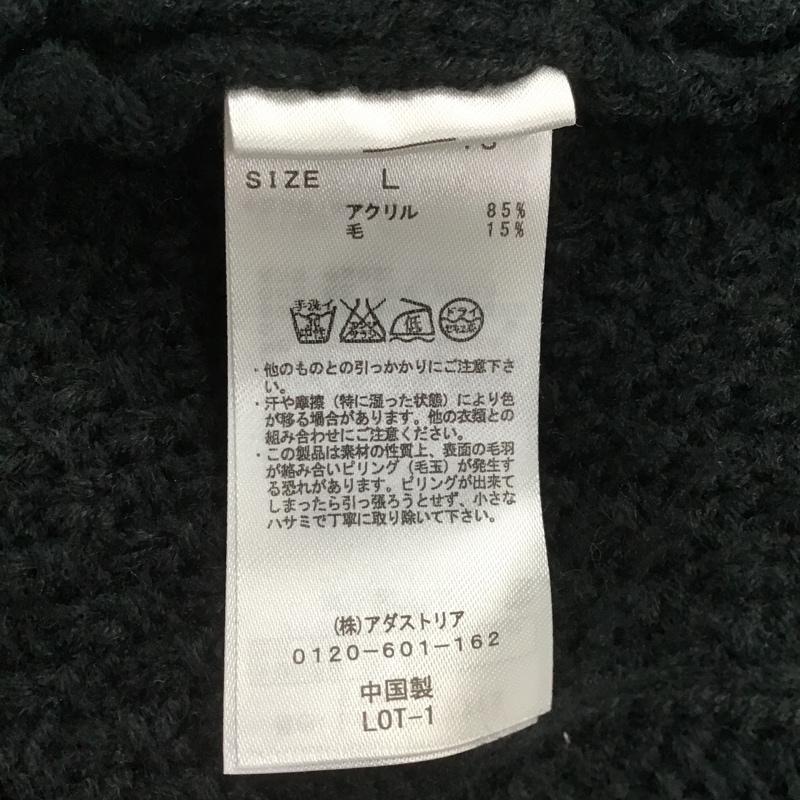 ローリーズファーム LOWRYS FARM ニット、セーター 長袖 L 無地 黒 / ブラック / レディース USED 古着 中古 10088608
