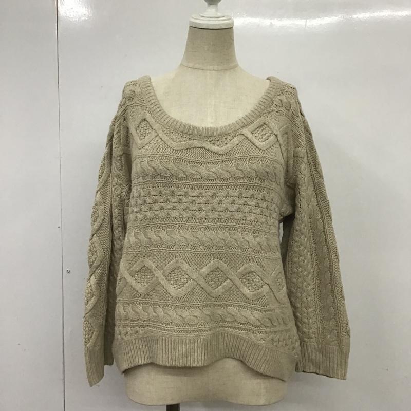 ヘザー Heather ニット、セーター 長袖 FREE 無地 ベージュ / ベージュ / レディース USED 古着 中古 10088611