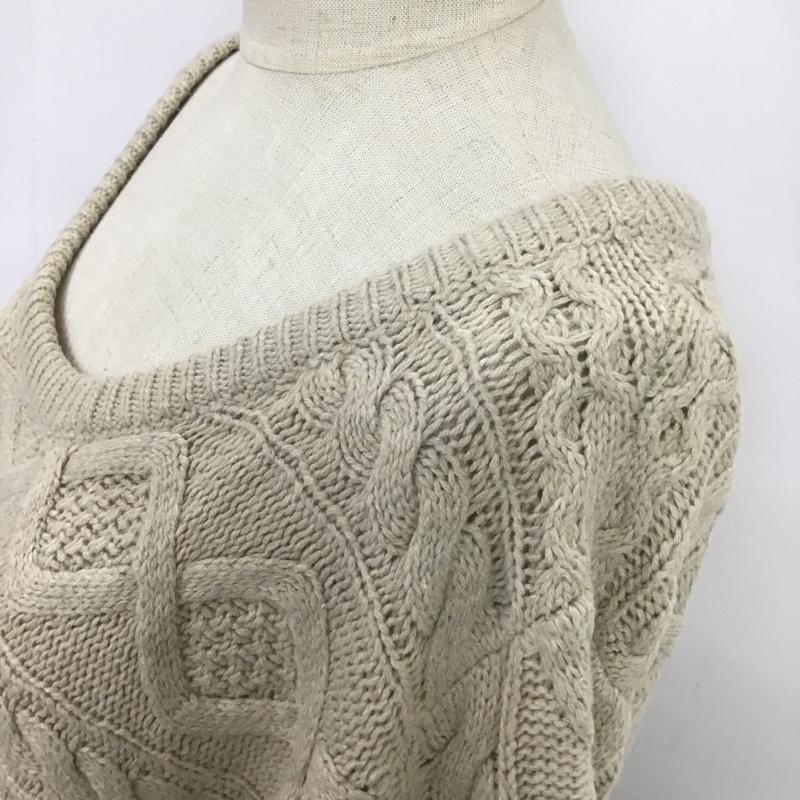 ヘザー Heather ニット、セーター 長袖 FREE 無地 ベージュ / ベージュ / レディース USED 古着 中古 10088611