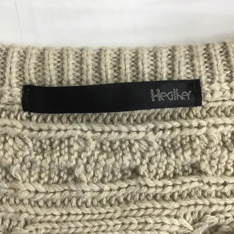 ヘザー Heather ニット、セーター 長袖 FREE 無地 ベージュ / ベージュ / レディース USED 古着 中古 10088611