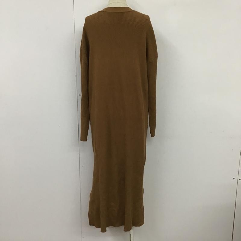 ローリーズファーム LOWRYS FARM カーディガン 長袖 FREE 無地 茶 / ブラウン / レディース USED 古着 中古 10088615