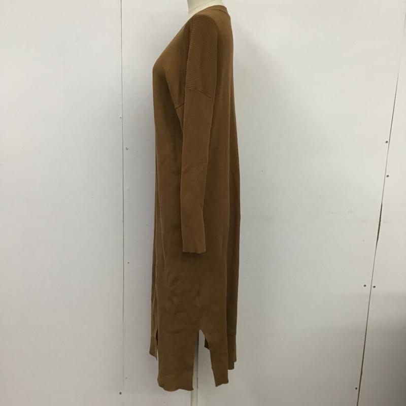 ローリーズファーム LOWRYS FARM カーディガン 長袖 FREE 無地 茶 / ブラウン / レディース USED 古着 中古 10088615