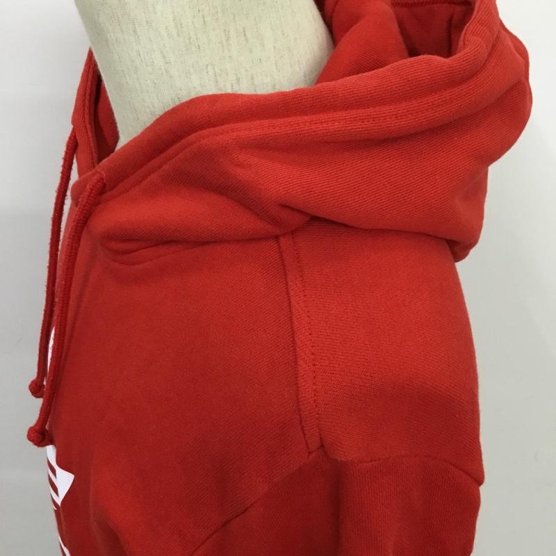 アディダス adidas パーカー 長袖 S プリント 赤 / レッド / メンズ USED 古着 中古 10088662