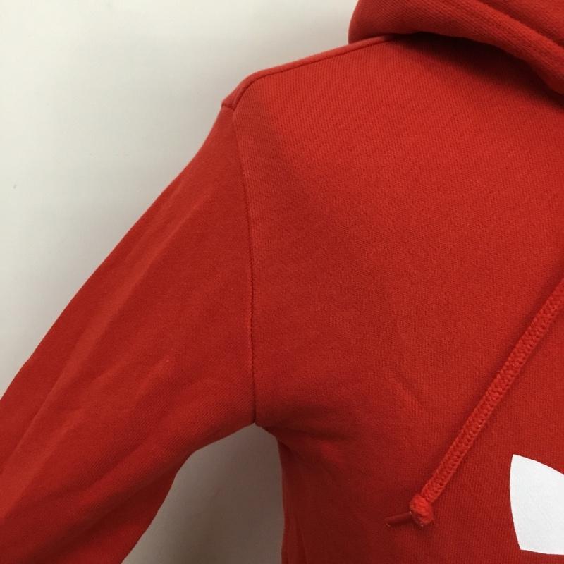 アディダス adidas パーカー 長袖 S プリント 赤 / レッド / メンズ USED 古着 中古 10088662