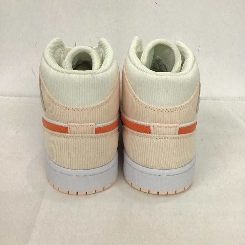 ナイキ NIKE スニーカー スニーカー DA8009-108 WMNS AIR JORDAN 1 MID SE 28.5cm 箱有 28.5cm ワンポイント 白 / ホワイト / X 橙 / オレンジ / メンズ USED 古着 中古 10088718