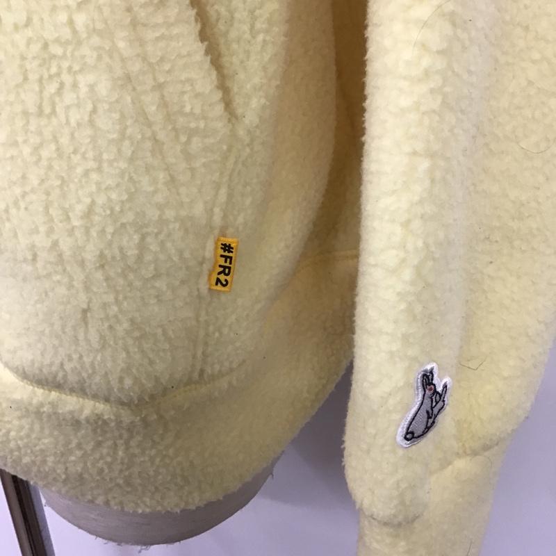 エフアールツー FR2 パーカー 長袖 FRC1268 /フリース Logo Eco Fur Hoodie M 無地 黄 / イエロー / メンズ USED 古着 中古 10088743