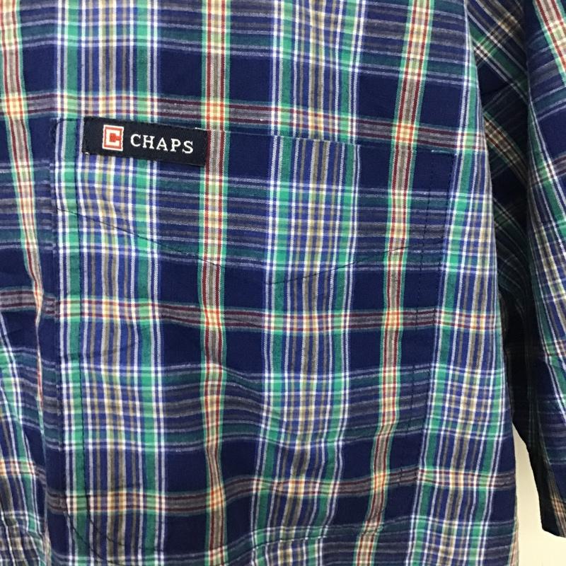 チャップス CHAPS シャツ、ブラウス 半袖 ボタンダウンシャツ ラルフローレン XL チェック マルチカラー / マルチカラー / メンズ USED 古着 中古 10088748