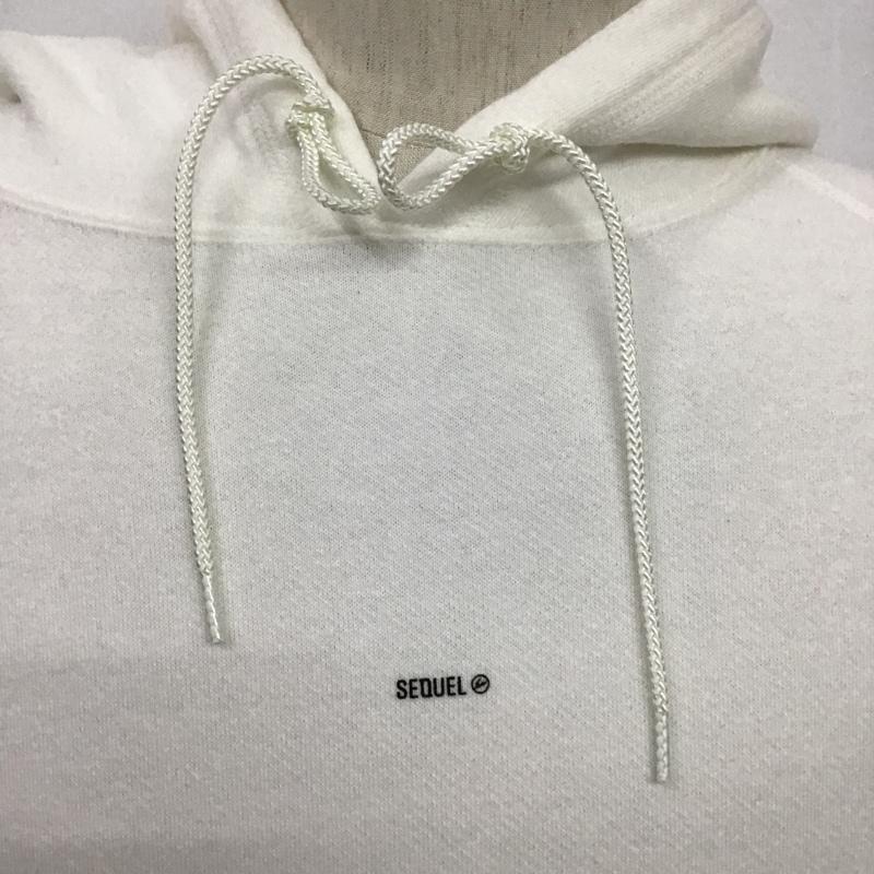 シークエル SEQUEL パーカー 長袖 M 無地 白 / ホワイト / メンズ USED 古着 中古 10088772