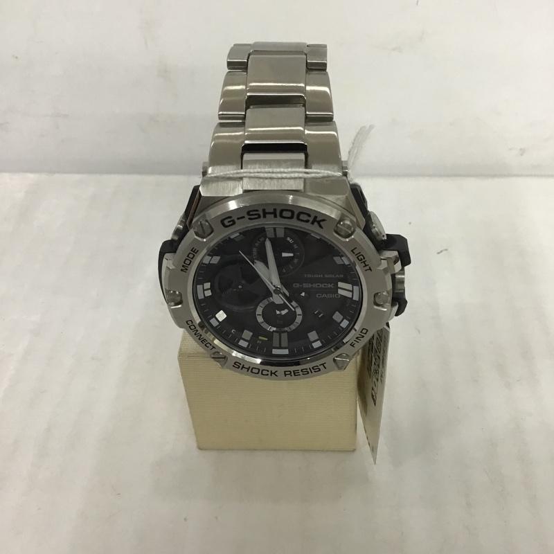 ジーショック G-SHOCK 腕時計 アナログ(クォーツ式) GST-B100D-1AJF タフソーラー 箱有 ロゴ、文字 銀 / シルバー / X 黒 / ブラック / メンズ USED 古着 中古 10088820