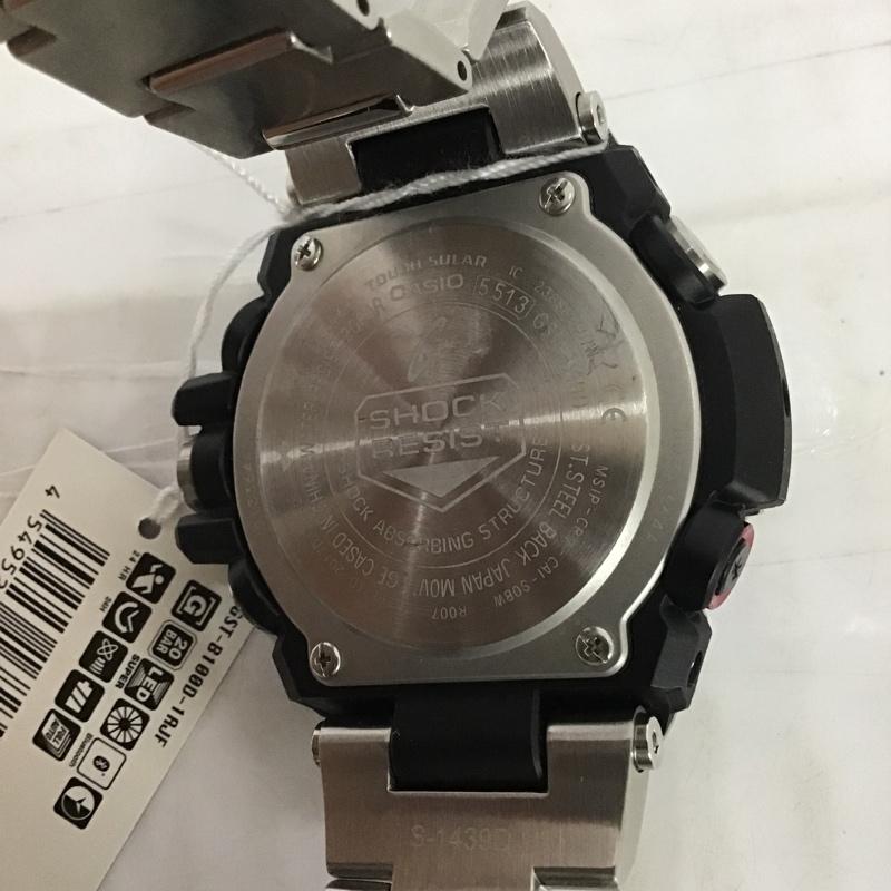 ジーショック G-SHOCK 腕時計 アナログ(クォーツ式) GST-B100D-1AJF タフソーラー 箱有 ロゴ、文字 銀 / シルバー / X 黒 / ブラック / メンズ USED 古着 中古 10088820