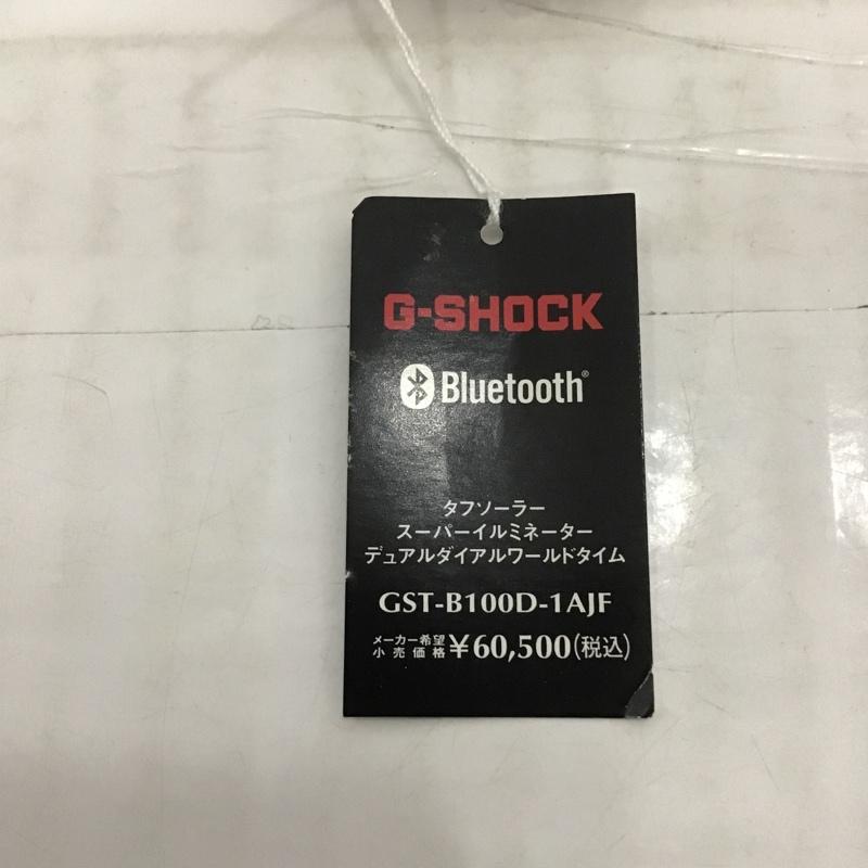 ジーショック G-SHOCK 腕時計 アナログ(クォーツ式) GST-B100D-1AJF タフソーラー 箱有 ロゴ、文字 銀 / シルバー / X 黒 / ブラック / メンズ USED 古着 中古 10088820