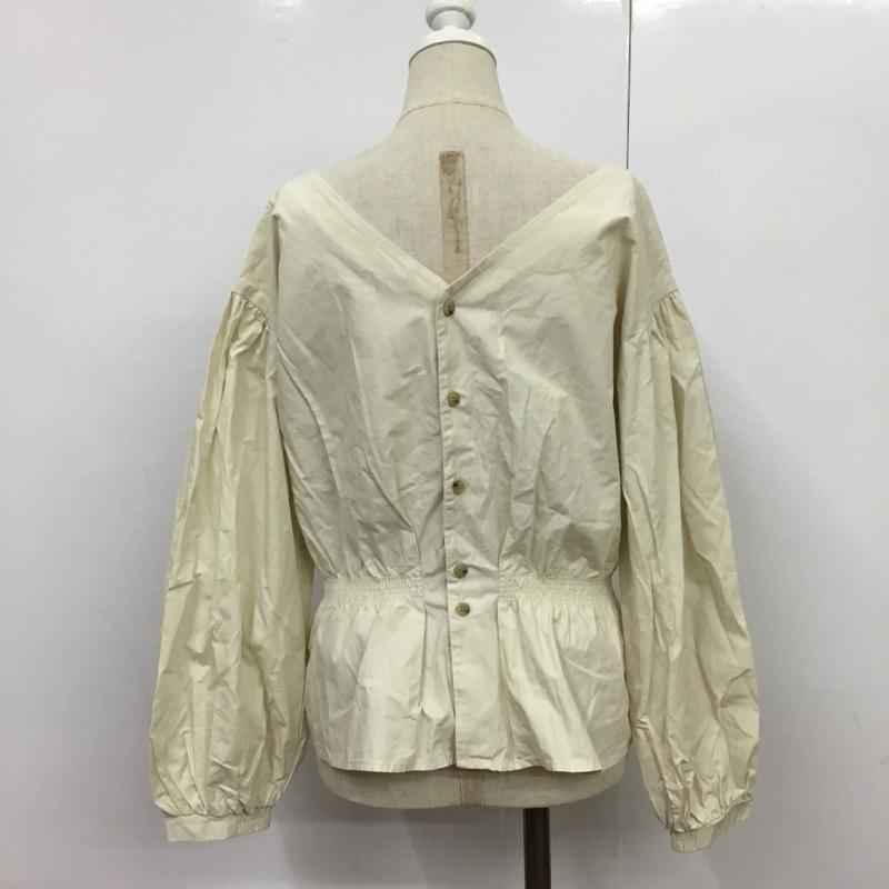 マウジー MOUSSY シャツ、ブラウス 長袖 010BSS30-1620 WAIST GATHER 2WAY ブラウス FREE 無地 アイボリー / アイボリー / レディース USED 古着 中古 10088828