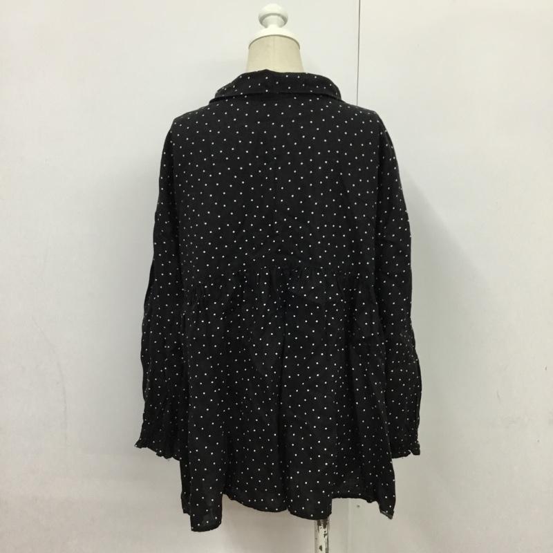 スタディオクリップ studio CLIP シャツ、ブラウス 長袖 L ドット 黒 / ブラック / レディース USED 古着 中古 10088834