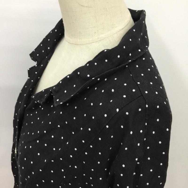 スタディオクリップ studio CLIP シャツ、ブラウス 長袖 L ドット 黒 / ブラック / レディース USED 古着 中古 10088834