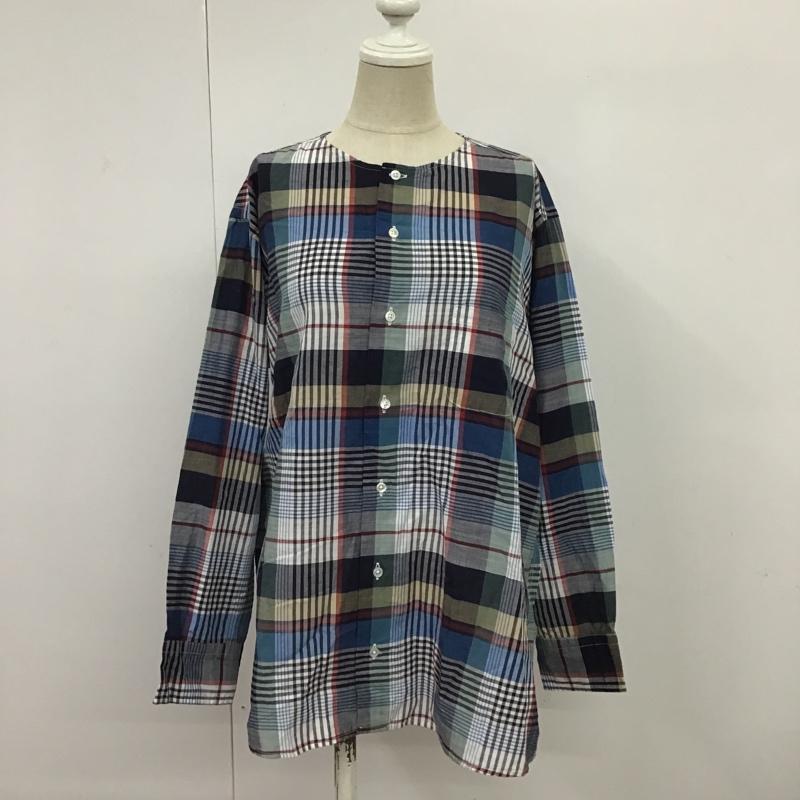 古着 USED シャツ、ブラウス 長袖 Sisters ノーカラー M チェック マルチカラー / マルチカラー / レディース USED 古着 中古 10088858
