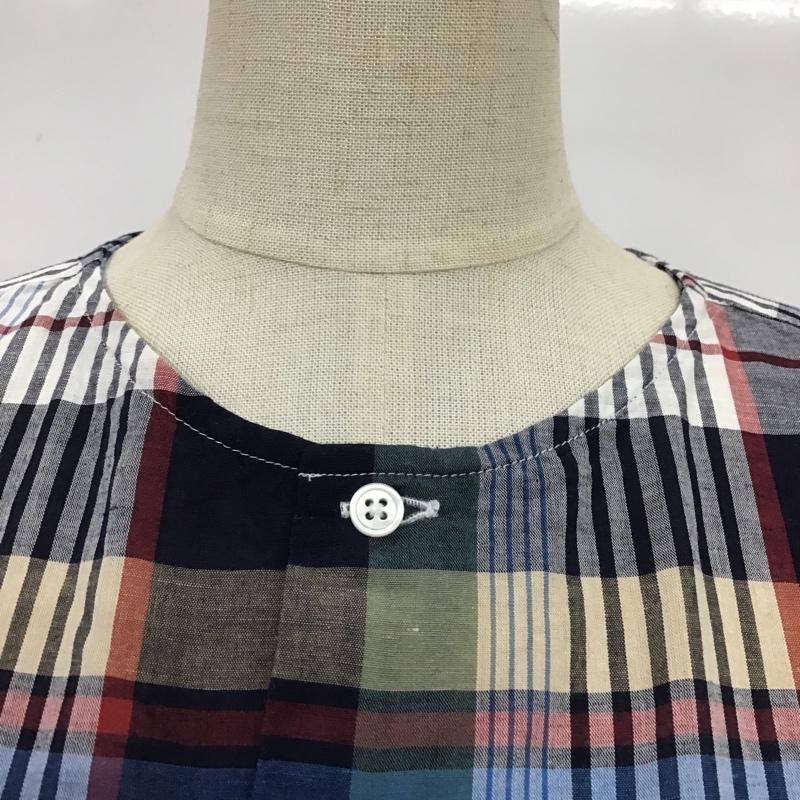 古着 USED シャツ、ブラウス 長袖 Sisters ノーカラー M チェック マルチカラー / マルチカラー / レディース USED 古着 中古 10088858