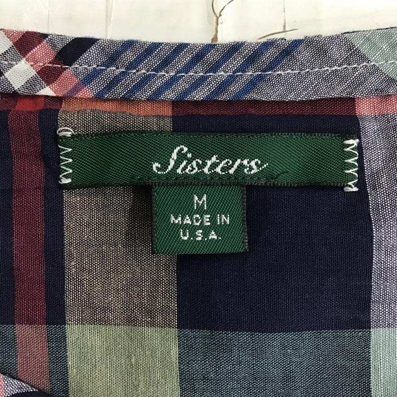 古着 USED シャツ、ブラウス 長袖 Sisters ノーカラー M チェック マルチカラー / マルチカラー / レディース USED 古着 中古 10088858