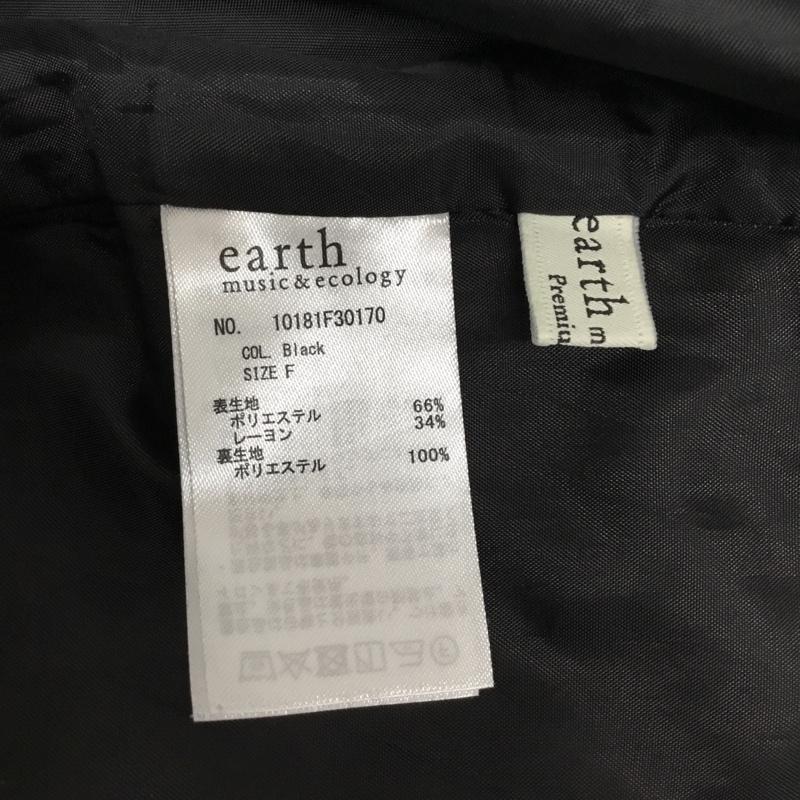 アースミュージックアンドエコロジー earth music&ecology パンツ スラックス FREE チェック 黒 / ブラック / X 白 / ホワイト / レディース USED 古着 中古 10088886