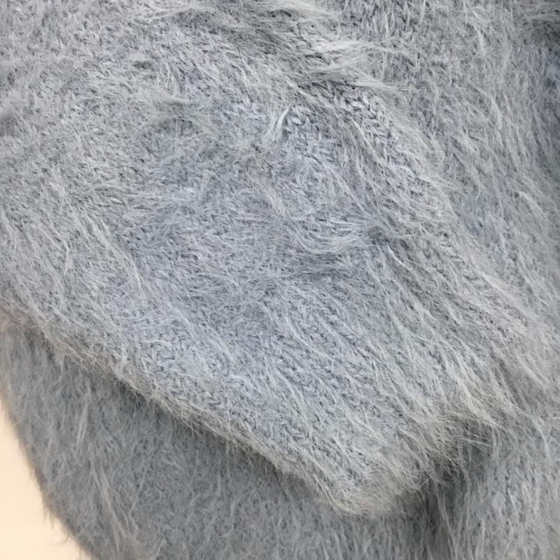 ジーナシス JEANASIS ニット、セーター 長袖 JS062440MC シャギーニット FREE 無地 水色 / ライトブルー / レディース USED 古着 中古 10088890