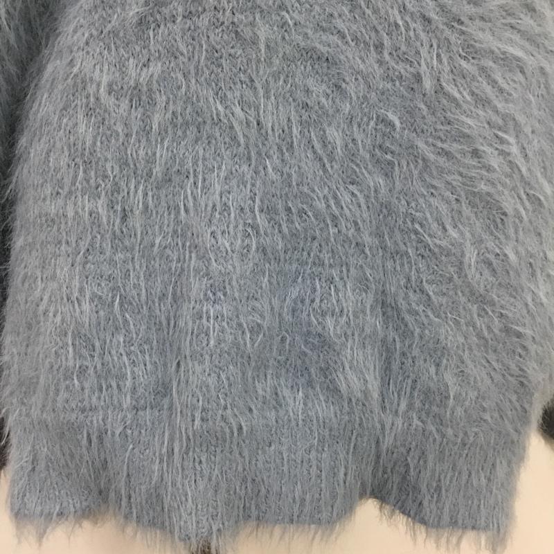 ジーナシス JEANASIS ニット、セーター 長袖 JS062440MC シャギーニット FREE 無地 水色 / ライトブルー / レディース USED 古着 中古 10088890