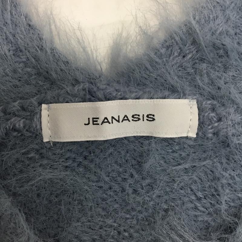 ジーナシス JEANASIS ニット、セーター 長袖 JS062440MC シャギーニット FREE 無地 水色 / ライトブルー / レディース USED 古着 中古 10088890