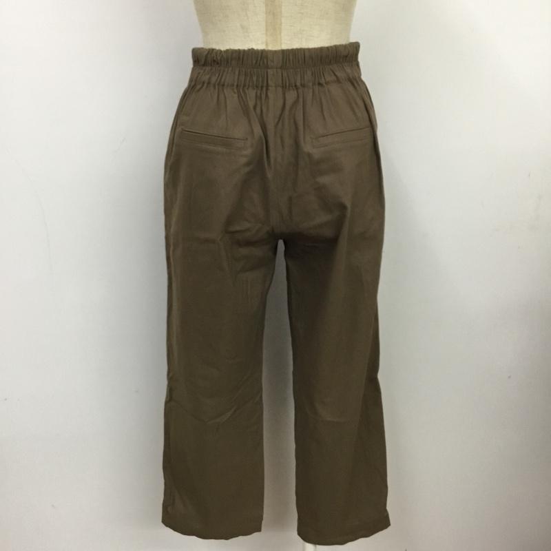 センスオブプレイスバイアーバンリサーチ SENSE OF PLACE by URBAN RESEARCH パンツ スラックス AA97-24C115 ストレッチワイドクロップドパンツ S 無地 茶 / ブラウン / レディース USED 古着 中古 10088912