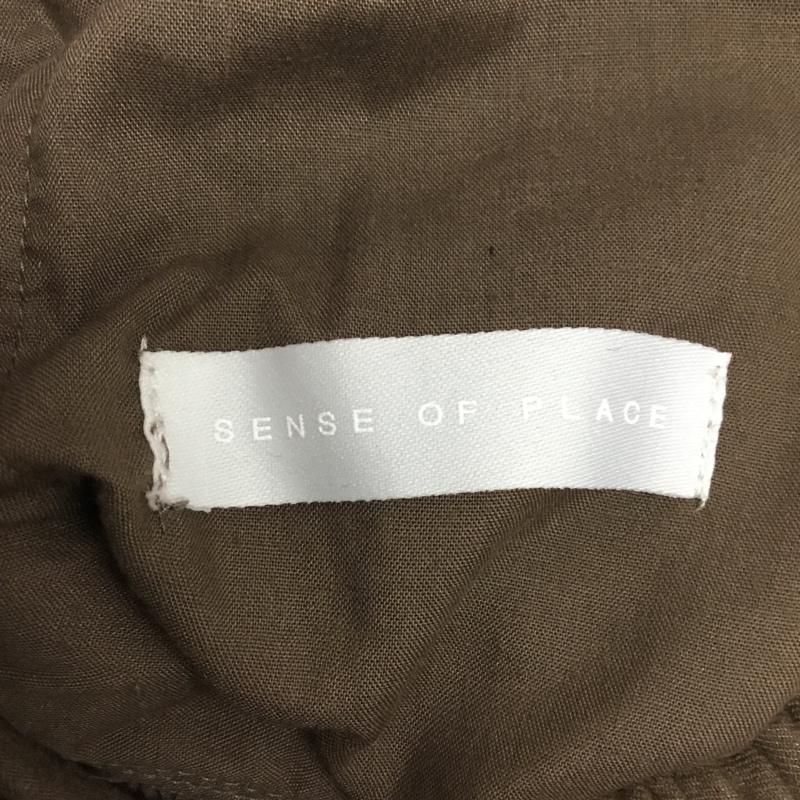 センスオブプレイスバイアーバンリサーチ SENSE OF PLACE by URBAN RESEARCH パンツ スラックス AA97-24C115 ストレッチワイドクロップドパンツ S 無地 茶 / ブラウン / レディース USED 古着 中古 10088912